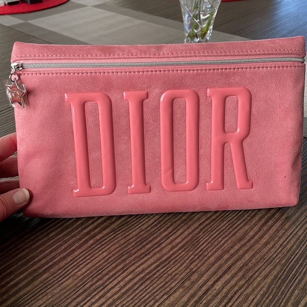 Dior Limited Edition Suede Large Pouch NEW